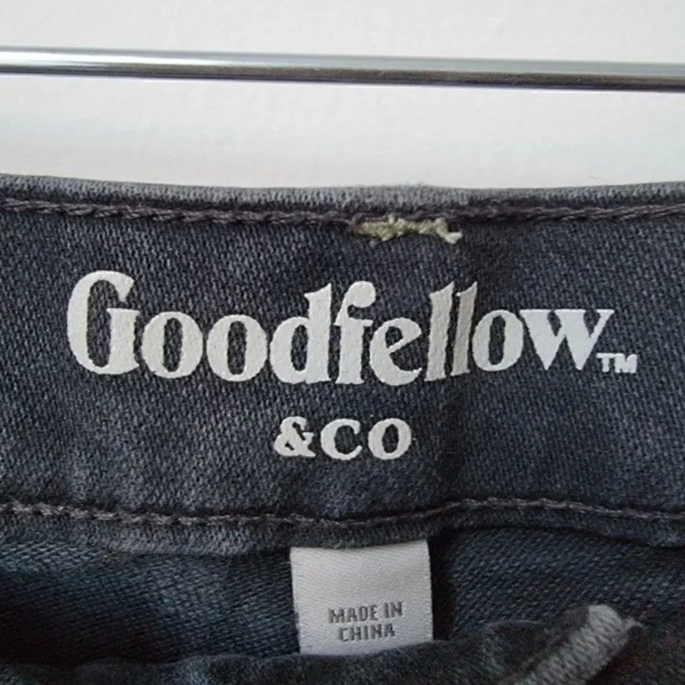 𝅺GOODFELLOW Men Taper Fit Jeans Black Wash Size 30 x 30